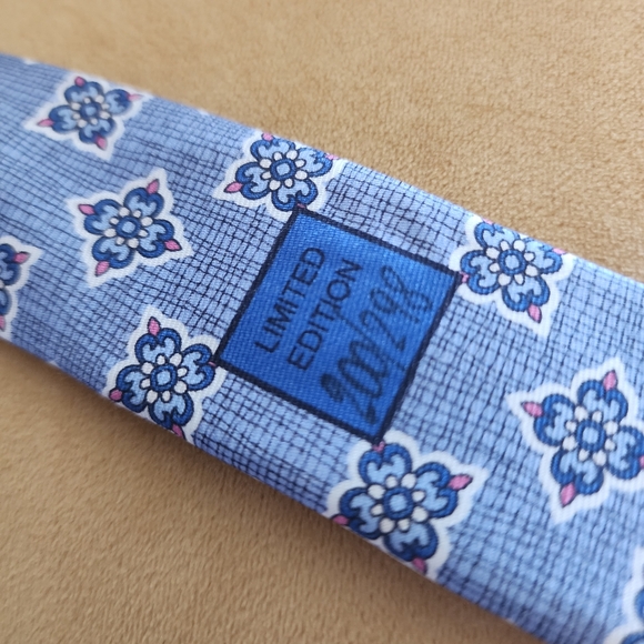Nwt $120 Daniel Cremieux Signature Collection Limited Edit Silk Tie blue - Picture 2 of 4